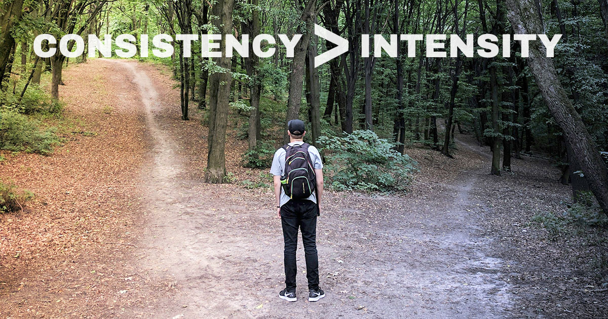 Consistency vs intensity for building a sustainable walking habit